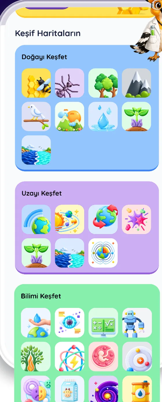 Keşif haritaları: Doğa, Uzay, Bilim
